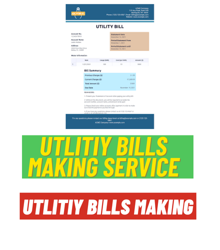 Utility bills making usa