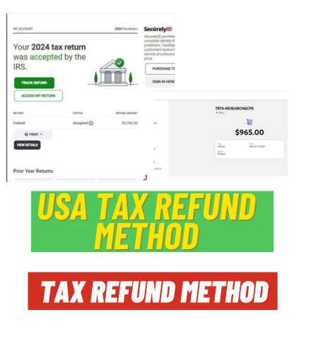 Usa tax refund method